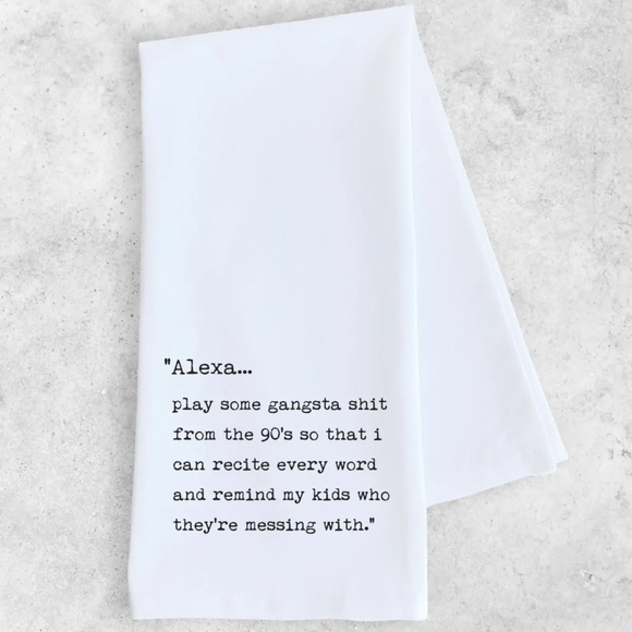 Other - NWT SARCASTIC 100 Percent Cotton White Tea Towel